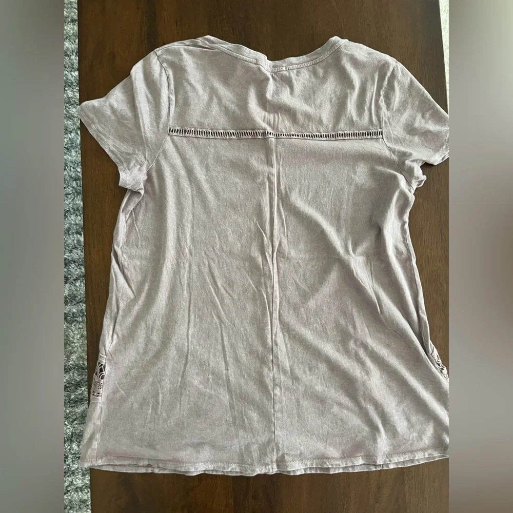 Anthropologie Eri + Ali Embellished Lavender Top - Picture 2 of 3